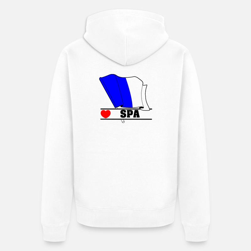 Love Spa Belgium - Veste à capuche bio Premium Unisexe - blanc