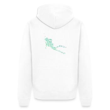 Idée cadeau de plongée sous-marine pour des aventures sous-marines - Veste à capuche bio Premium Unisexe - blanc - Dos - Thijin (182cm)
