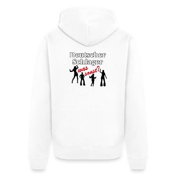 Deutscher Schlager Party Motif - Unisex Premium Bio Zip Hoodie - Weiß - Hinten - Thijin (182cm)