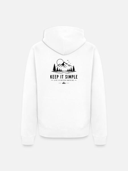 keep it simple - Unisex Premium Organic Zip Hoodie - white