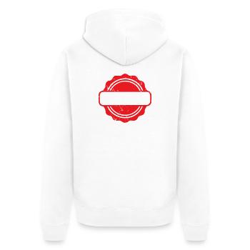 Blank Grunge-Gummistempel-Abzeichen-Vorlagenvektor - Unisex Premium Bio Zip Hoodie - Weiß - Hinten - Thijin (182cm)