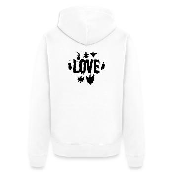 Halloween LOVE Halloween Pumpkin Ghost - Veste à capuche bio Premium Unisexe - blanc - Dos - Thijin (182cm)