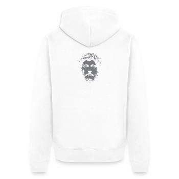 Marcus Aurelius Stoic Quote - Unisex Premium Organic Zip Hoodie - white - Back - Thijin (182cm)