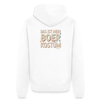 Das ist mein 80er Kostüm Karneval Mottoparty - Unisex Premium Bio Zip Hoodie - Weiß - Hinten - Thijin (182cm)