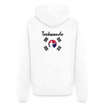 taekwondo_5 - Veste à capuche bio Premium Unisexe - blanc - Dos - Thijin (182cm)