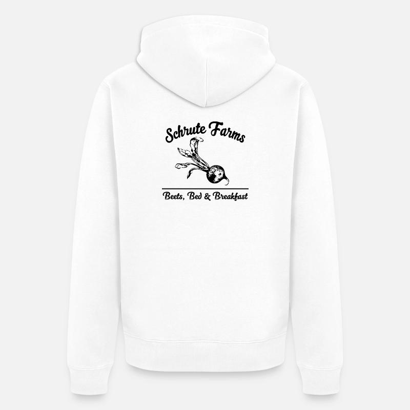 Conception de feuille d’aquarelle botanique - Veste à capuche bio Premium Unisexe - blanc