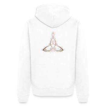 Symbole de la maternité celtique Mère avec enfant - Veste à capuche bio Premium Unisexe - blanc - Dos - Thijin (182cm)