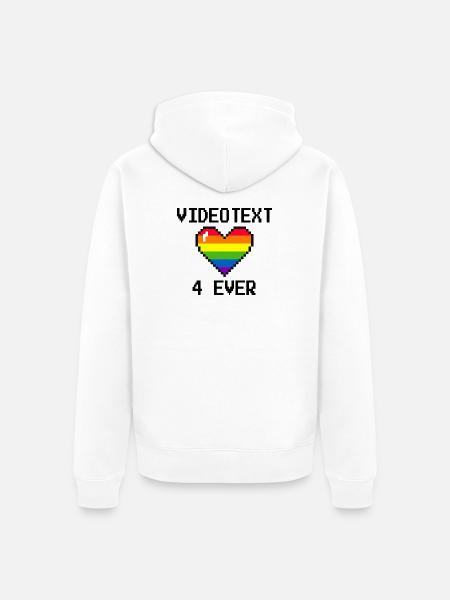 Videotext for ever - Unisex Premium Bio Zip Hoodie - Weiß
