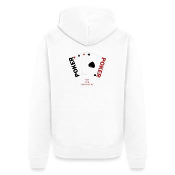 Poker - Veste à capuche bio Premium Unisexe - blanc - Dos - Thijin (182cm)
