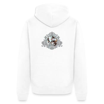 Snowman in time! - Unisex Premium Organic Zip Hoodie - white - Back - Thijin (182cm)