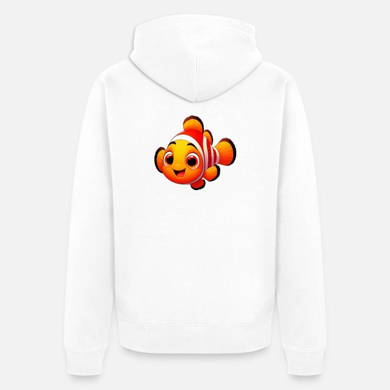 Clownfisch - Unisex Premium Bio Zip Hoodie - Weiß