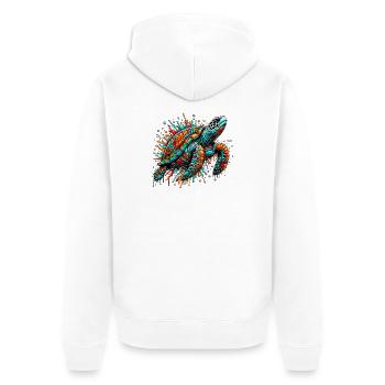 Tortue - Veste à capuche bio Premium Unisexe - blanc - Dos - Thijin (182cm)