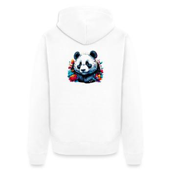 Panda - Veste à capuche bio Premium Unisexe - blanc - Dos - Thijin (182cm)