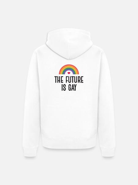 LGBT Pride Month - Die Zukunft ist schwul - Unisex Premium Bio Zip Hoodie - Weiß
