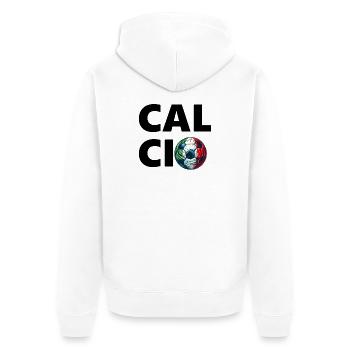 Italienischer Fußball - Unisex Premium Bio Zip Hoodie - Weiß - Hinten - Thijin (182cm)
