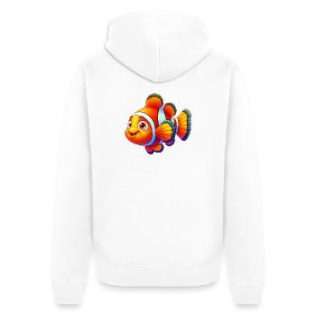 Poisson-clown - Veste à capuche bio Premium Unisexe - blanc - Dos - Thijin (182cm)