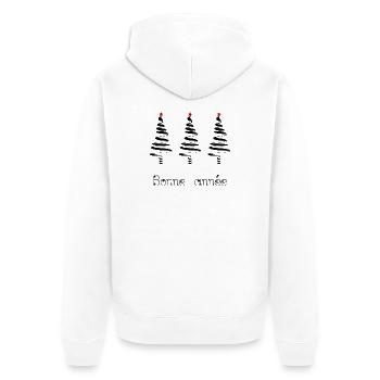 BONNE ANNEE. SAINT SYLVESTRE. MEILLEURS VOEUX - Veste à capuche bio Premium Unisexe - blanc - Dos - Thijin (182cm)