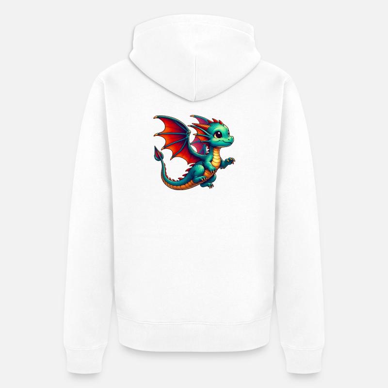 Dragon - Veste à capuche bio Premium Unisexe - blanc