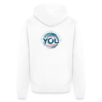 J’ai de la chance d’avoir un ami comme toi - Veste à capuche bio Premium Unisexe - blanc - Dos - Thijin (182cm)