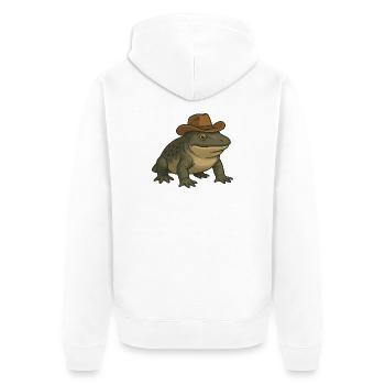 Amphibien préhistorique dessin animé Texas Evolution - Veste à capuche bio Premium Unisexe - blanc - Dos - Thijin (182cm)