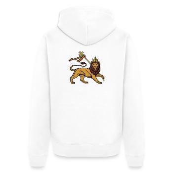 Lion de Juda - Veste à capuche bio Premium Unisexe - blanc - Dos - Thijin (182cm)