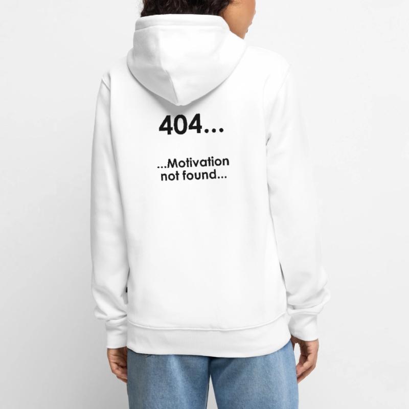 Unispruch "Error404" Student Geschenk, Studenten Unisex Premium Bio Zip Hoodie