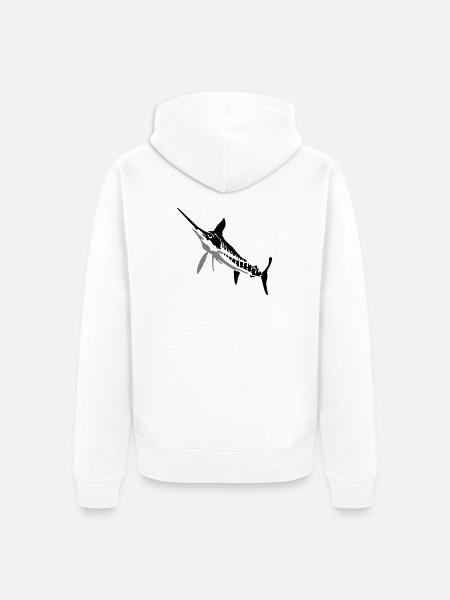Speerfisch - Unisex Premium Bio Zip Hoodie - Weiß