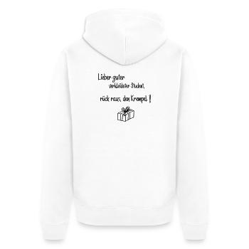 Dear good - Unisex Premium Organic Zip Hoodie - white - Back - Thijin (182cm)