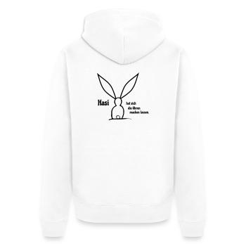 Making ears - Unisex Premium Organic Zip Hoodie - white - Back - Thijin (182cm)