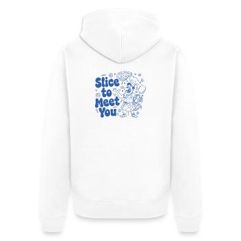 Slice to Meet You – Pizza Chef - Veste à capuche bio Premium Unisexe - blanc - Dos - Thijin (182cm)