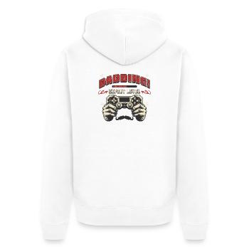 Dad Ding Expert Level | Gamer Dad Apparel & Humor - Unisex Premium Organic Zip Hoodie - white - Back - Thijin (182cm)