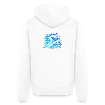 Roadbike motif with recognition value - Unisex Premium Organic Zip Hoodie - white - Back - Thijin (182cm)