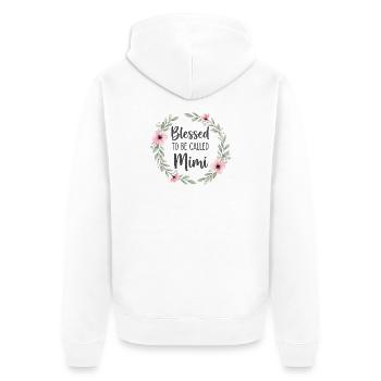 Happy To Be Grandma Grandma Gift - Unisex Premium Organic Zip Hoodie - white - Back - Thijin (182cm)