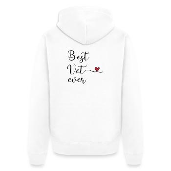Tierarzt - Unisex Premium Bio Zip Hoodie - Weiß - Hinten - Thijin (182cm)