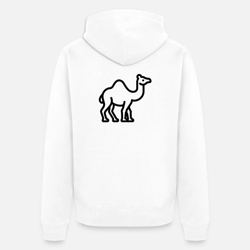 chameau - Veste à capuche bio Premium Unisexe - blanc