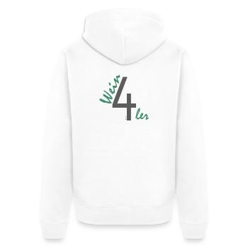 Wein4tler - Unisex Premium Bio Zip Hoodie - Weiß - Hinten - Thijin (182cm)