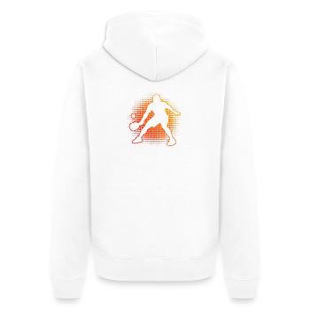 Pickleballspieler Idee für Pickleball Trainer Fans - Unisex Premium Bio Zip Hoodie - Weiß - Hinten - Thijin (182cm)