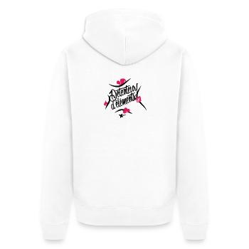 Force des elements (eau, feu, air et terre) - Veste à capuche bio Premium Unisexe - blanc - Dos - Thijin (182cm)