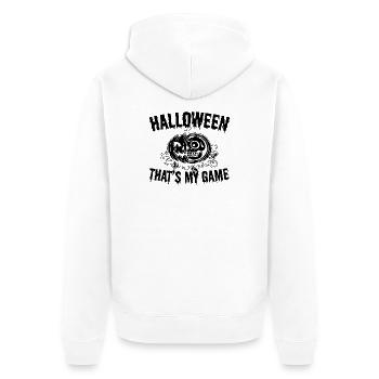 Halloween C’est mon jeu - Halloween Pumpkin - Veste à capuche bio Premium Unisexe - blanc - Dos - Thijin (182cm)