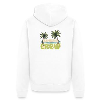 Hamburg Crew - Unisex Premium Bio Zip Hoodie - Weiß - Hinten - Thijin (182cm)