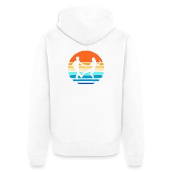 Swing Swing-Musik - Unisex Premium Bio Zip Hoodie - Weiß - Hinten - Thijin (182cm)