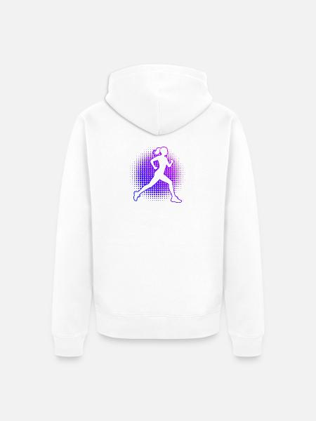 Geschenkidee für eine Running mit Running - Unisex Premium Bio Zip Hoodie - Weiß