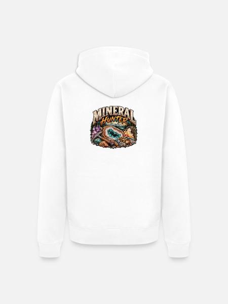 Mineralien-Jäger - Unisex Premium Bio Zip Hoodie - Weiß