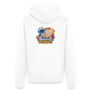 Bedienungsanleitung - Unisex Premium Bio Zip Hoodie - Weiß - Hinten - Thijin (182cm)