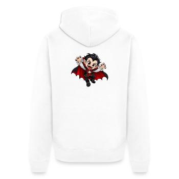 Vampir - Monster unter dem Bett Party - Unisex Premium Bio Zip Hoodie - Weiß - Hinten - Thijin (182cm)