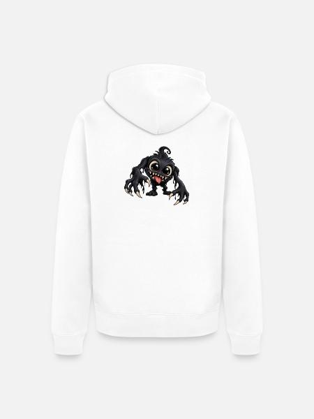 Schattenmonster - Monster unter dem Bett Party - Unisex Premium Bio Zip Hoodie - Weiß