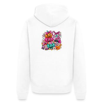 Creep It Cute Halloween - Unisex Premium Bio Zip Hoodie - Weiß - Hinten - Thijin (182cm)