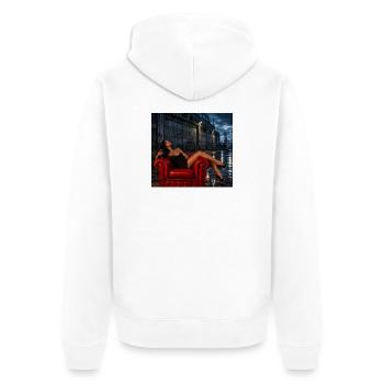 Love Sucks IV - Unisex Premium Bio Zip Hoodie - Weiß - Hinten - Thijin (182cm)