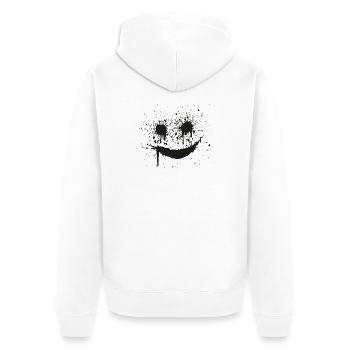 smilie smiley smileys gesicht face - Unisex Premium Organic Zip Hoodie - white - Back - Thijin (182cm)