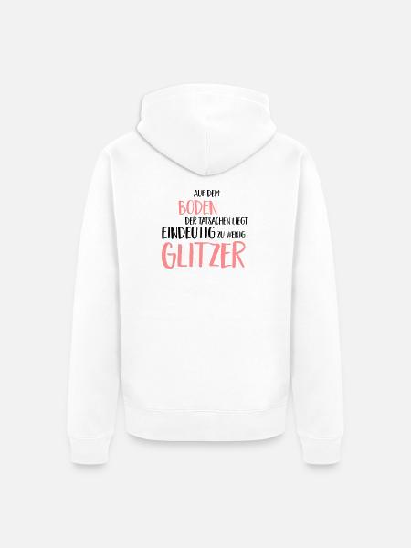 Lustiger Spruch - Unisex Premium Bio Zip Hoodie - Weiß